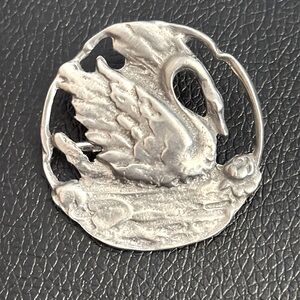 3/$24 - Vintage Pewter Swan Brooch